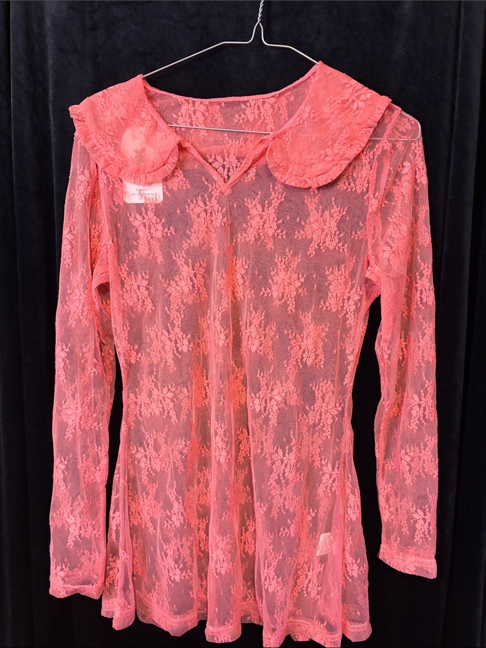 NWT Turquoise Haven coral mesh with collar size medium
